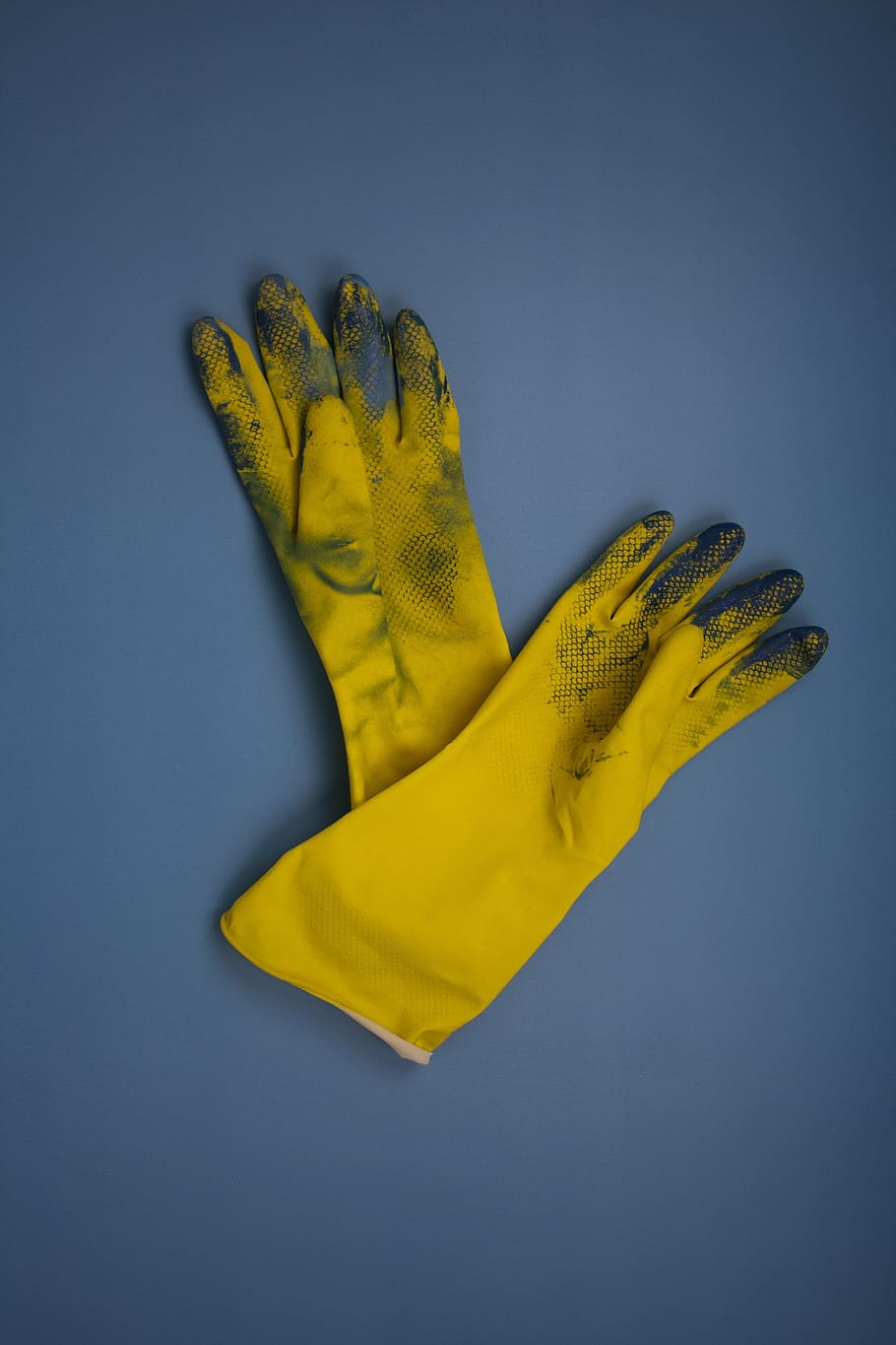 手袋, 作業, 黄色, 汚れ, 保護, 手, ガーデニング, 作業服, スタジオ撮影, 屋内