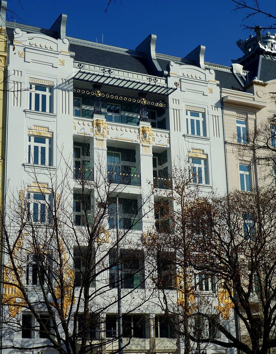 american embassy, viennese art nouveau style, dom square, budapest, hungary, building, capital, building exterior, built structure, architecture
