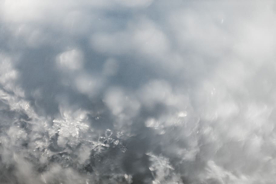 flocos de neve, neve, closeup, macro, inverno, branco, Close-up, nuvem - céu, céu, planos de fundo