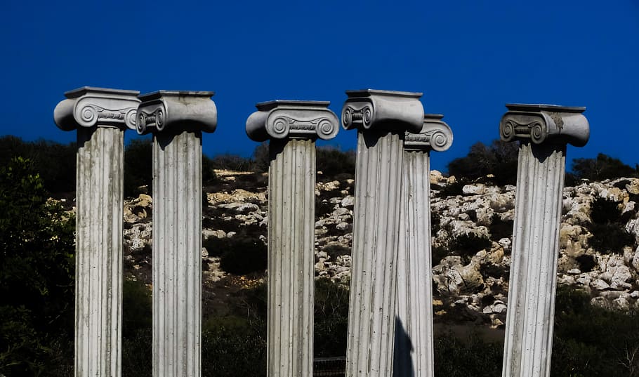Pillar, Capitals, Greek, Architecture, pillar capitals, greek, architecture, column, ionic, elegance, classical