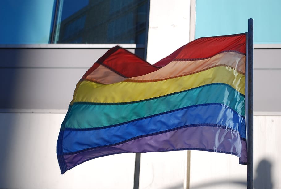 gay, rainbow, flag, pride, simbol, toleransi, lgbt, dom, lesbian, berwarna multi