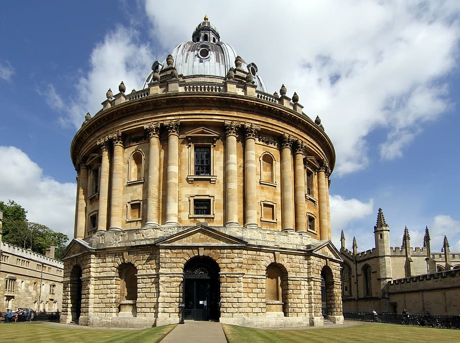 domed, beige, white, concrete, building, daytime, radcliffe camera, oxford, england, historically