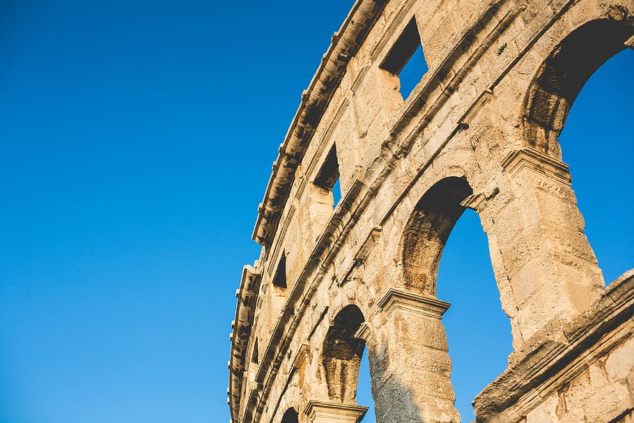 bagian, pula arena roman, Pula, Roman, Arena, Kroasia, kuno, arsitektur, coliseum, colosseum