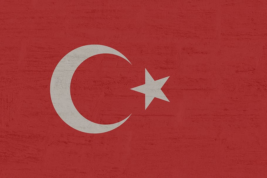 Turquía, bandera, turco, creciente, rojo, Estambul, forma de estrella, pared - característica de construcción, ninguna persona, símbolo