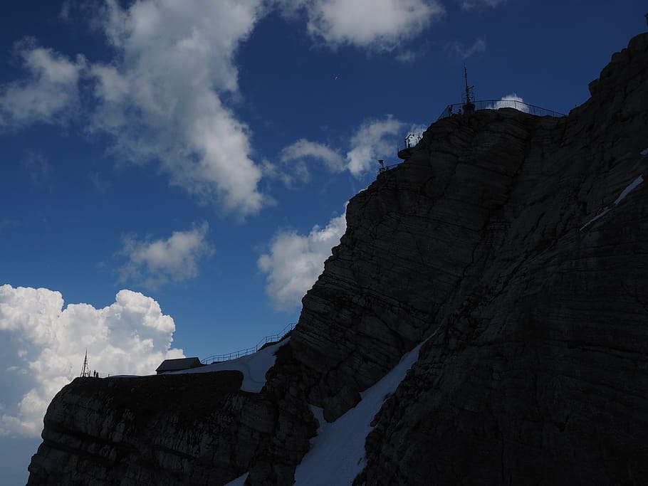 säntis, summit area, weather station, viewpoint, view, swiss alps, appenzell, alpstein, alpstein region, cloud - sky
