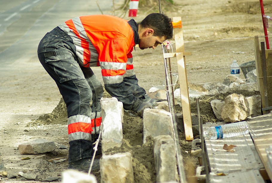 worker, masonry, concrete, stones, manual Worker, working, men, occupation, construction Industry, construction Site