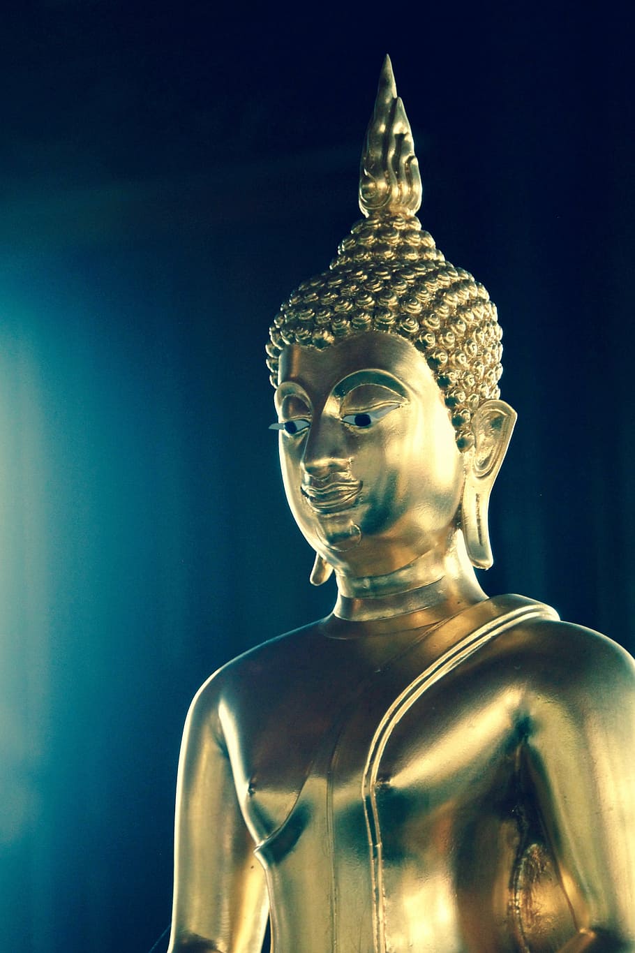 ゴータマ仏像, バンコク, 仏, 金, 瞑想, 仏教, タイ, アジア, 寺院, 南東