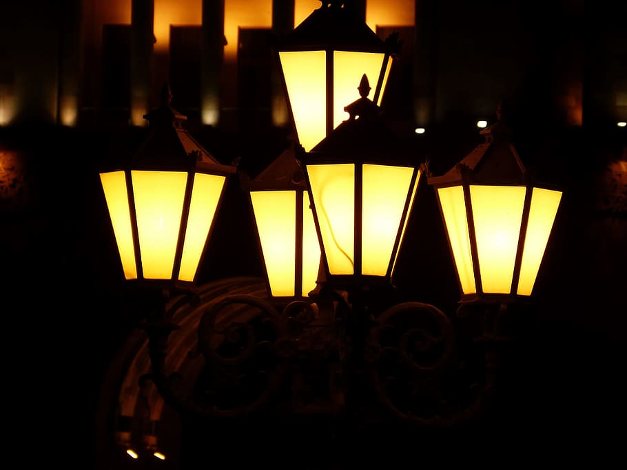 Lantern, At Night, Bright, Light, City, bright, light, night, lighting Equipment, illuminated, electric Lamp