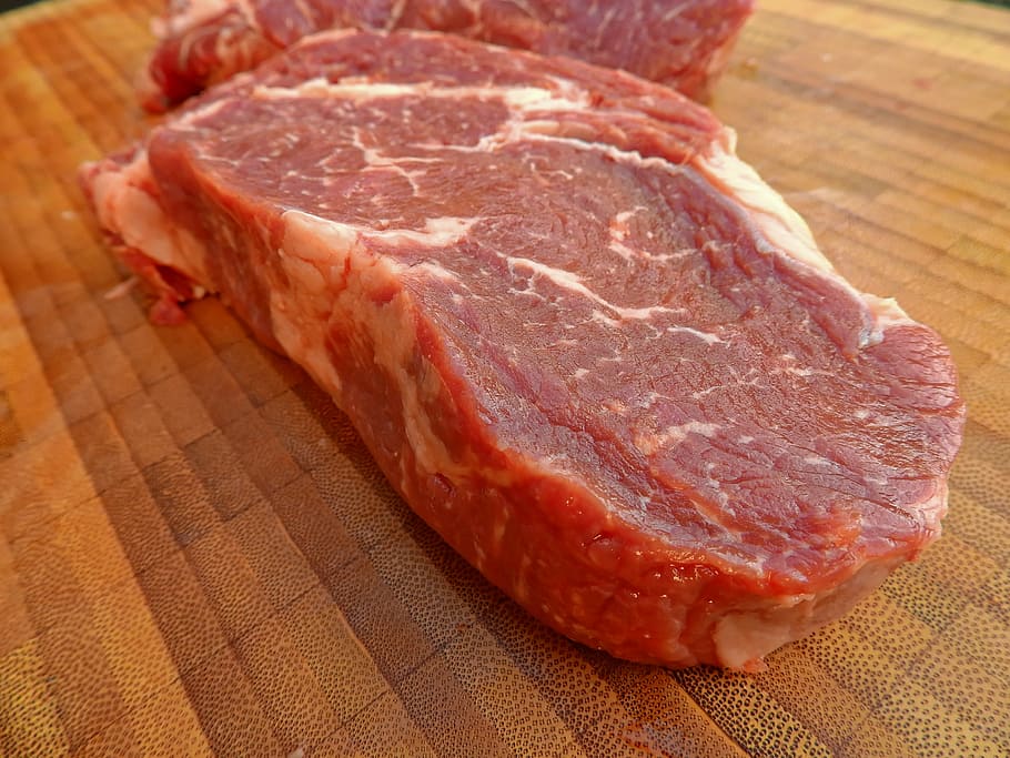 uncooked meat, meat, beef, steak, raw, tasty, food, grill, delicious, eat