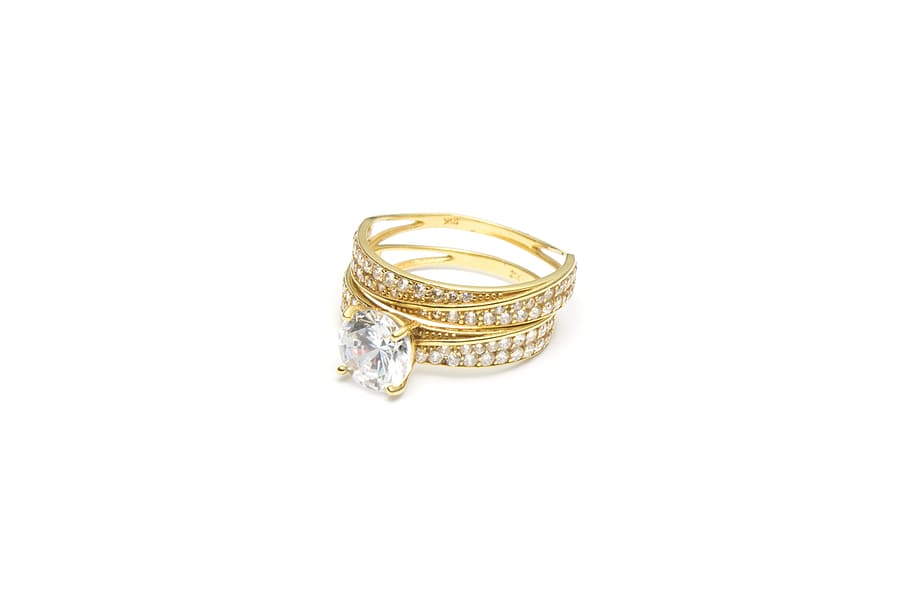 cincin berwarna emas, jelas, batu permata, perhiasan emas, emas, perhiasan, berlian, cincin berlian emas, dubai emas, emas putih