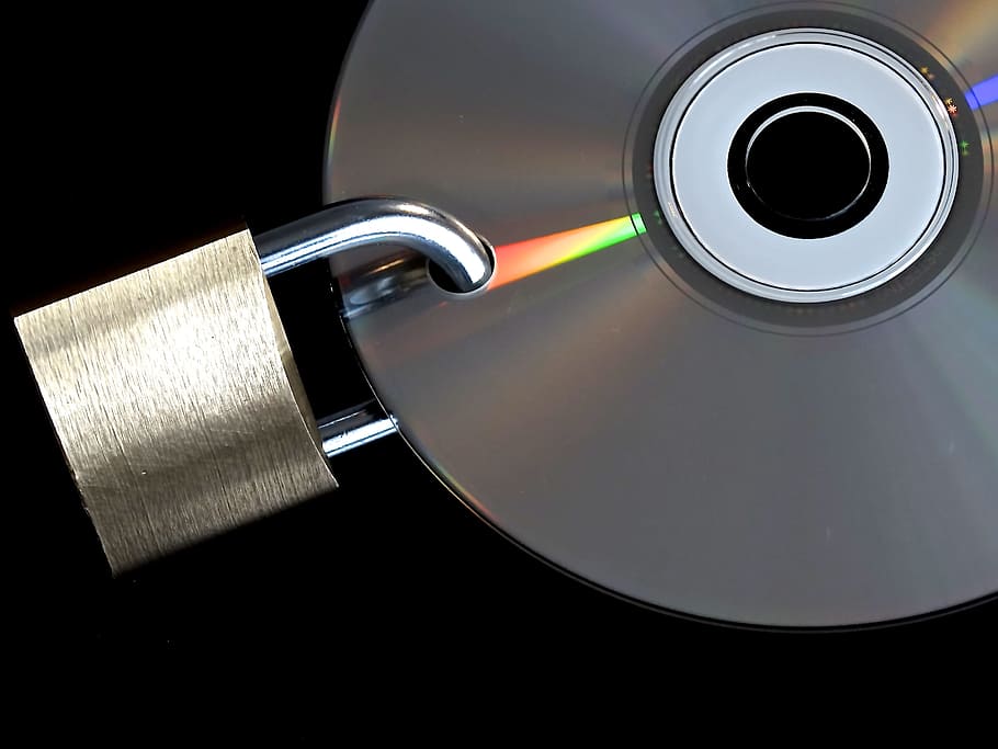 cd, padlock illustration, Encrypted, Privacy Policy, Data Security, password, access data, u-lock, closed, metal