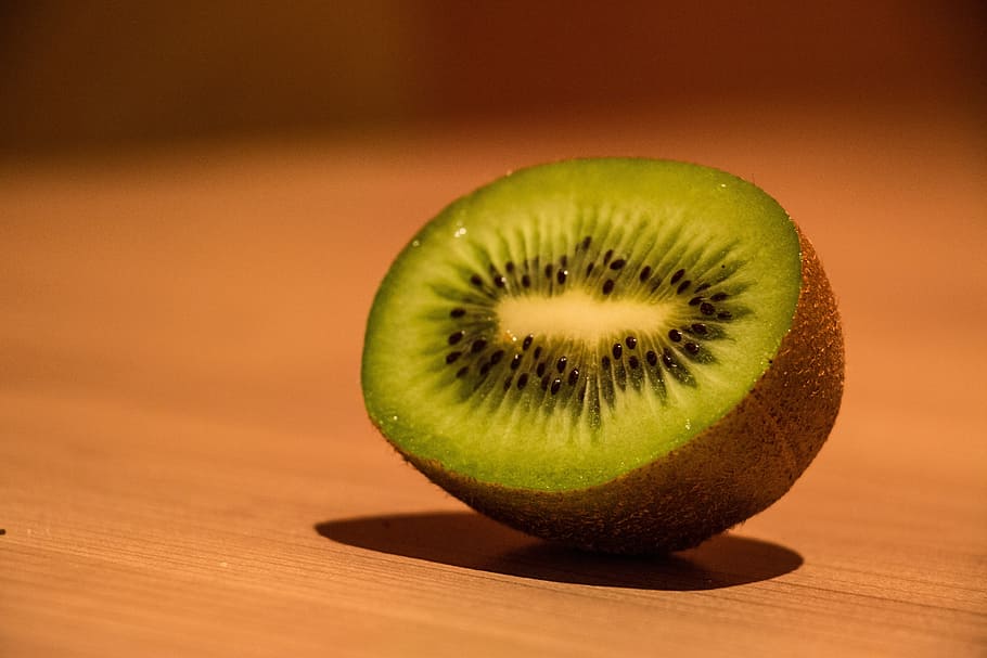 Kiwi, fruta, vitaminas, frutas, verde, saudável, comida, corte, frisch, disco