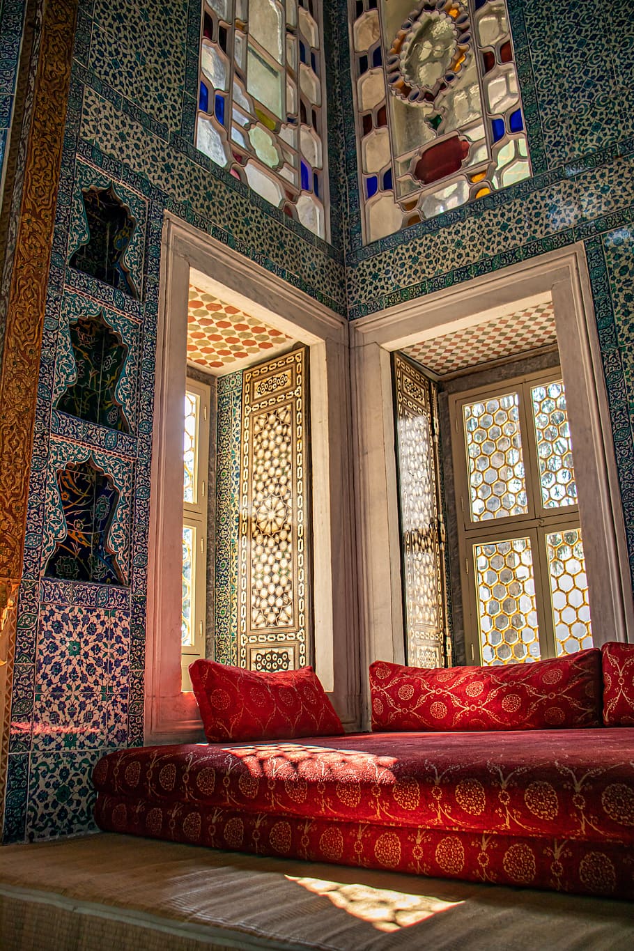 topkapi, istambul, pa, turquia, palácio, castelo, historicamente, sultão, padrão, cerâmica