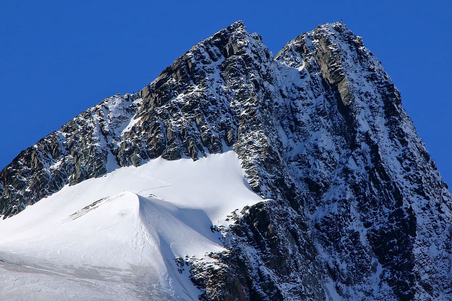 grossglockner, alpinista, geleira, montanhas, alpino, áustria, caríntia, neve, temperatura fria, inverno