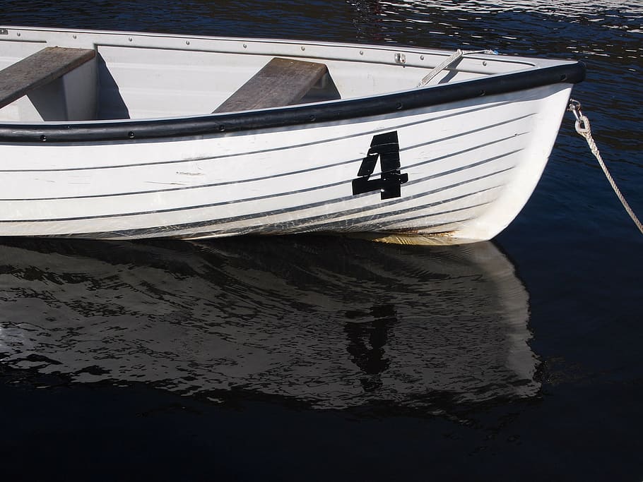 rowing, boat, lake, water, number 4, outdoors, tourism, reflection, nautical vessel, transportation