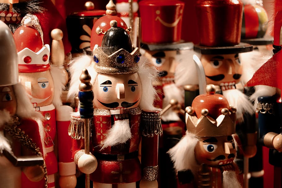 pemecah kacang, kayu, figur, tentara, liburan, balet, natal, perayaan, arca, dekorasi