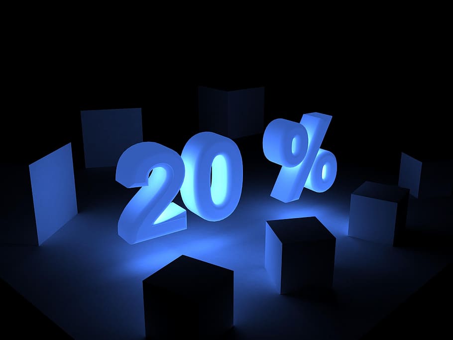 20% wallpaper, percent, discount, adoption statistics, offer, money, sign on, symbol, sale, icon