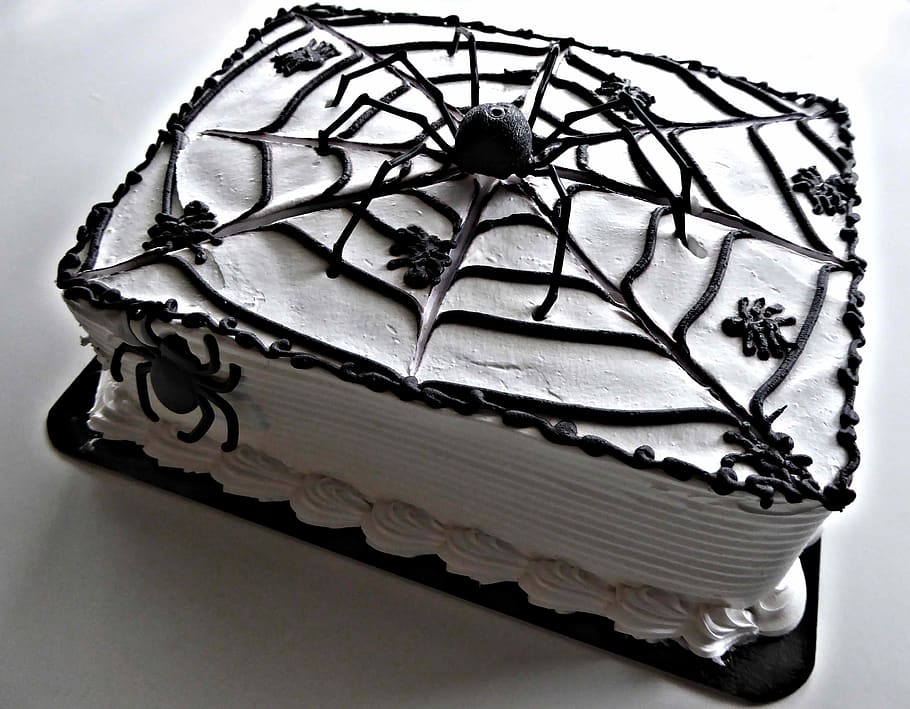 pastel de araña de halloween, glaseado de chocolate blanco, dulce, comida,  pastel, araña, halloween, en el interior, primer plano, sin gente | Pxfuel