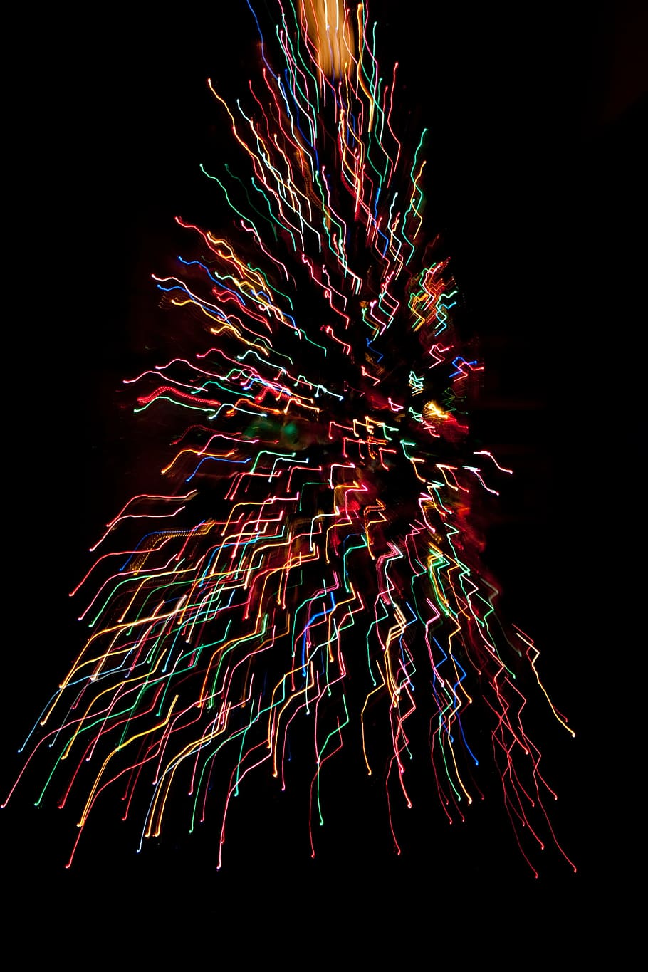 multicolored, light, spark, wallpaper, christmas tree, xmas lights, decoration, shiny, illuminated, multi colored