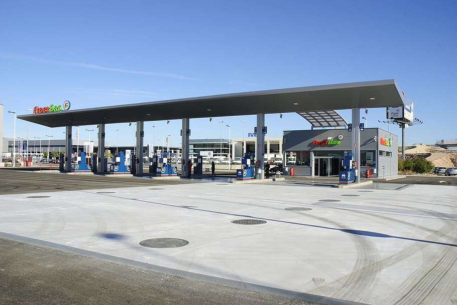 gasoline station, froet gas, petrol station, gasoline, discount, professional, architecture, gas station, sky, built structure