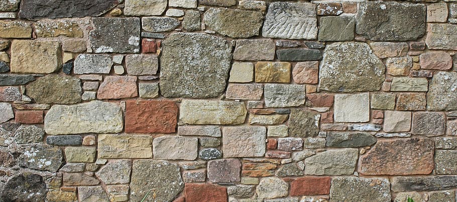 写真, 石レンガの壁, 石, レンガの壁, 壁, 古い, バナー, webヘッダー, モルタル, 石積み