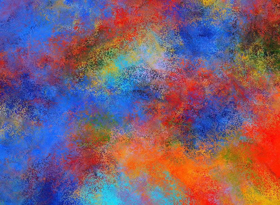 azul, naranja, abstracto, pintura, fondo, patrón, textura, estructura, patrón de fondo, multicolor