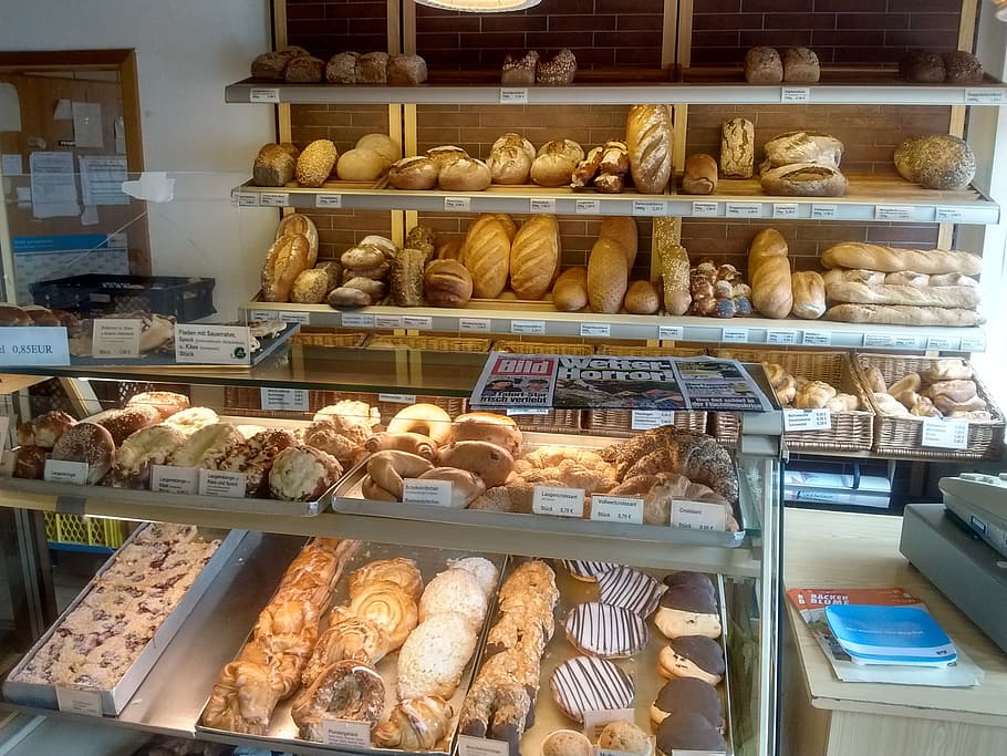 Bakery, Baked Goods, Music, Food, Bread, baker, roll, pastries, craft, indoors