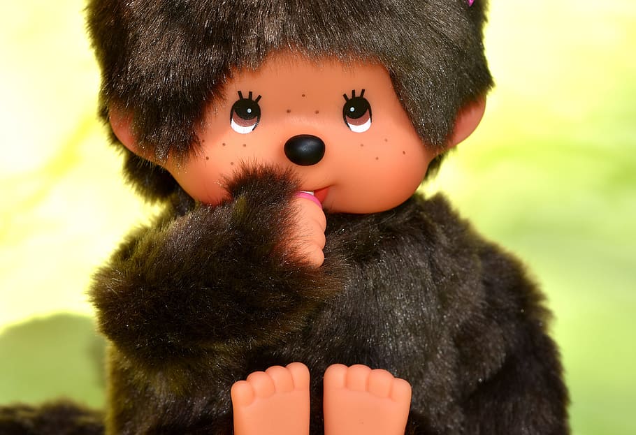 Close Up Photo Boy Figurine Monchhichi Soft Toy Cult Cute Toys Children Funny Fun Pxfuel