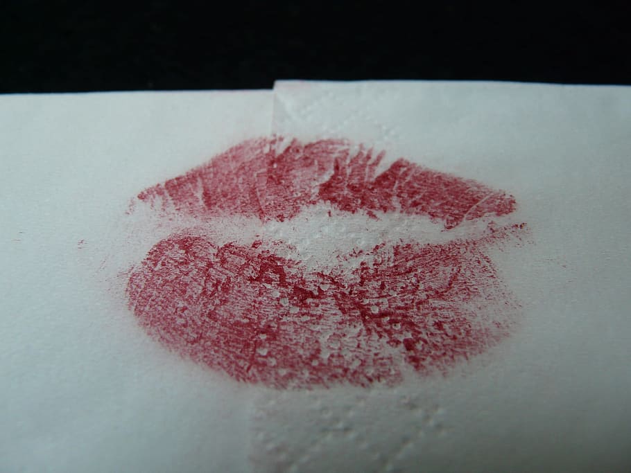 Kiss, Kiss, Mouth, Lips, Love, Romance, kiss, kiss mouth, love, romance, red, reprint