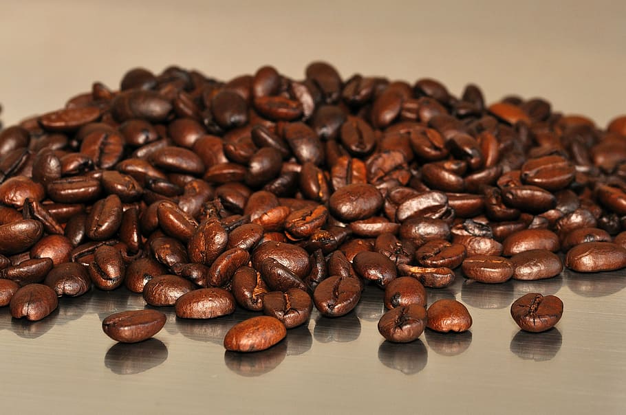 coffee beans, brown, surface, coffee, beans, aroma, caffeine, cafe, bean, roasted