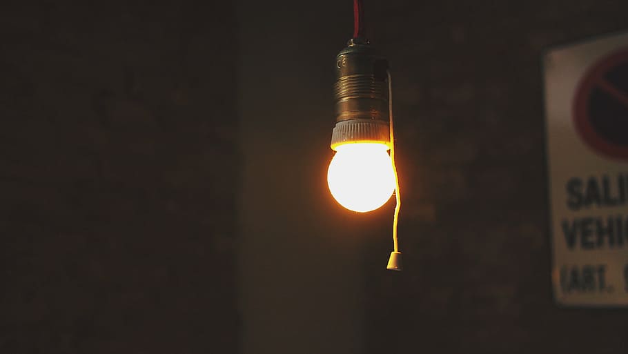 turned-on buklb, light, bulb, turned, switch, light bulb, close-up, illuminated, electricity, indoors