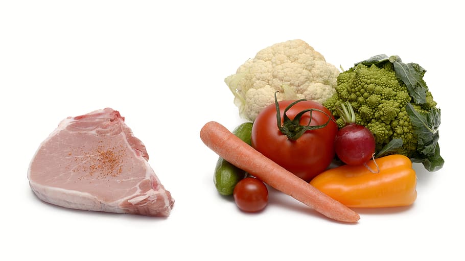 raw, meat, varieties, vegetables, healthy, frisch, food, vitamins, eat, rich in vitamins