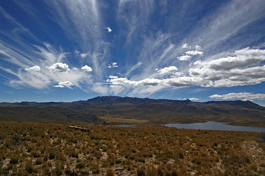lanskap andes, pegunungan, langit, awan, Andes, lanskap, Peru, foto, domain publik, alam