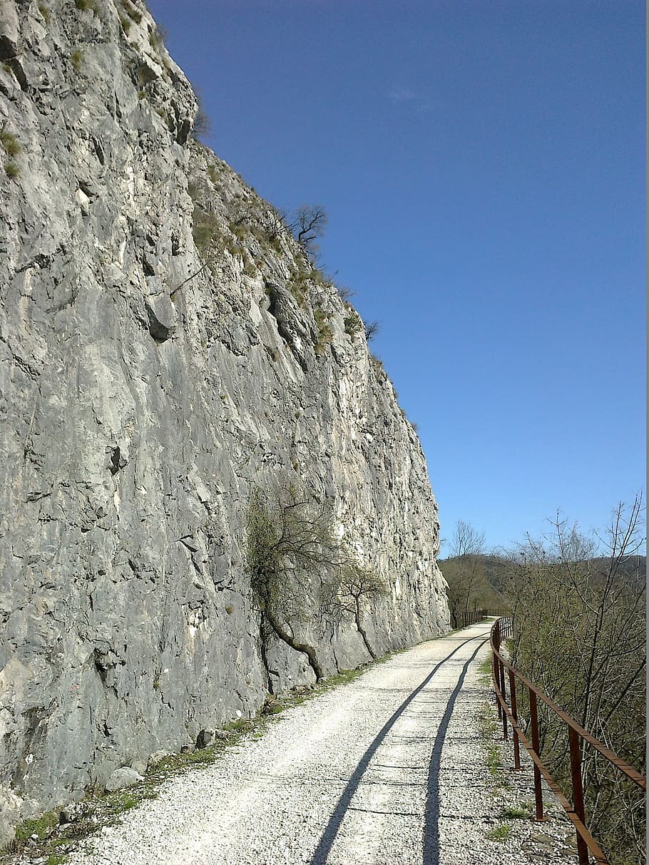Railway Track, Italy, Path, former railway track, track, hiking, way, footpath, rail, banister