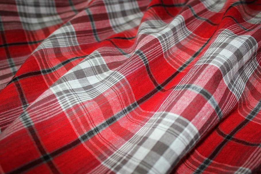 Checkered, red checkered background, red, squares, textile, cloth, background, checked pattern, pattern, backgrounds