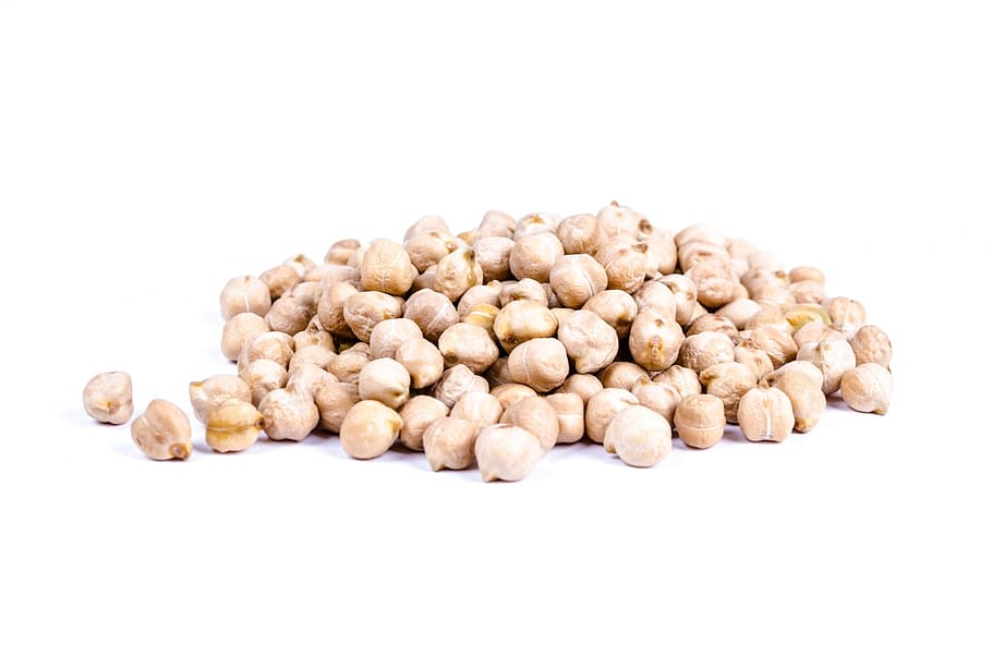 brown nuts, chickpea, isolated, india, grain, vegetarian, meal, natural, kitchen, agriculture