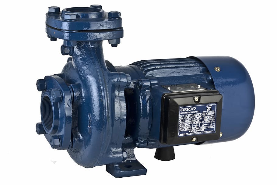 blue, anco water, pump, water pump, industrial, industry, technology, machine, power, equipment