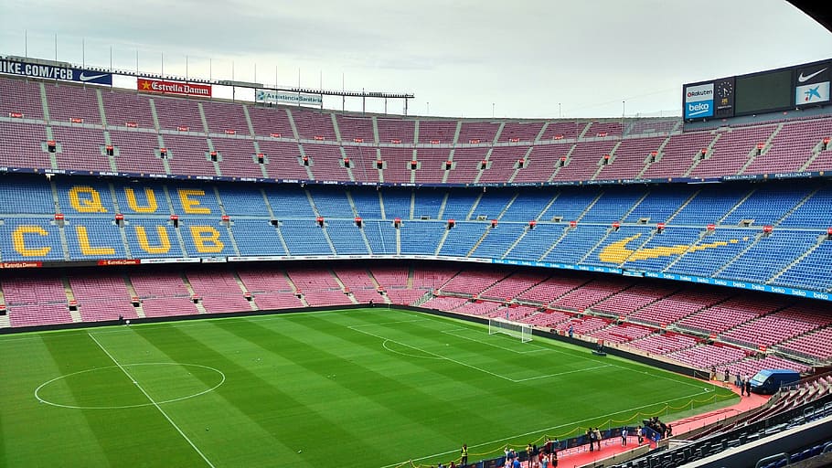 Estadio Camp Nou Tribuna Fc Barcelona Futbol Espana