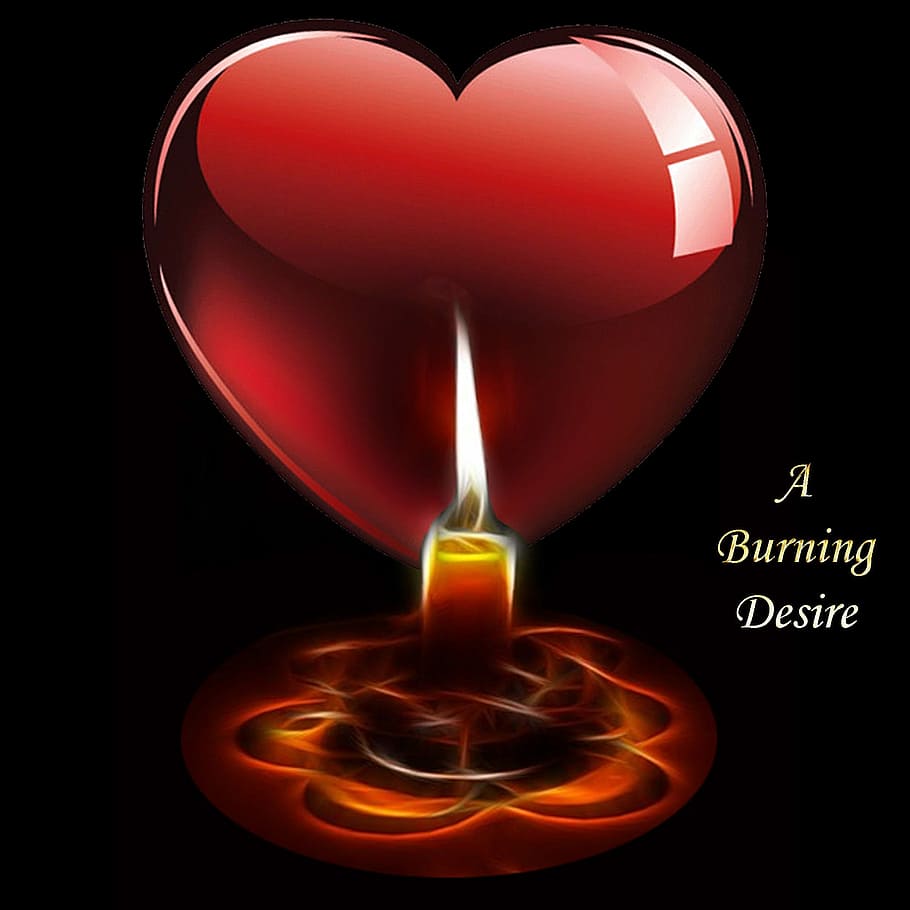 valentine, day, burning, desire, Valentine's Day, Burning Desire, Graphic, candle, photos, heart