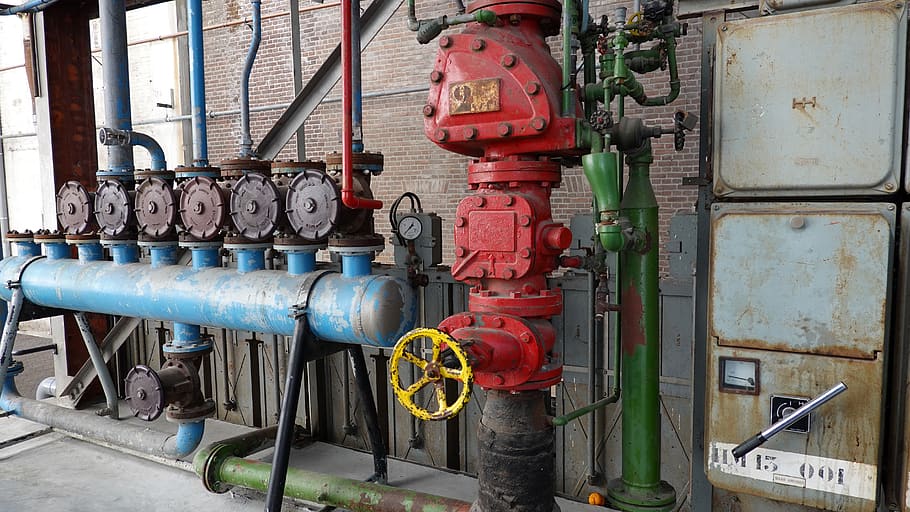 factory, industry, industrial installation, machines, industrial heritage, pipe - tube, valve, control, connection, machinery