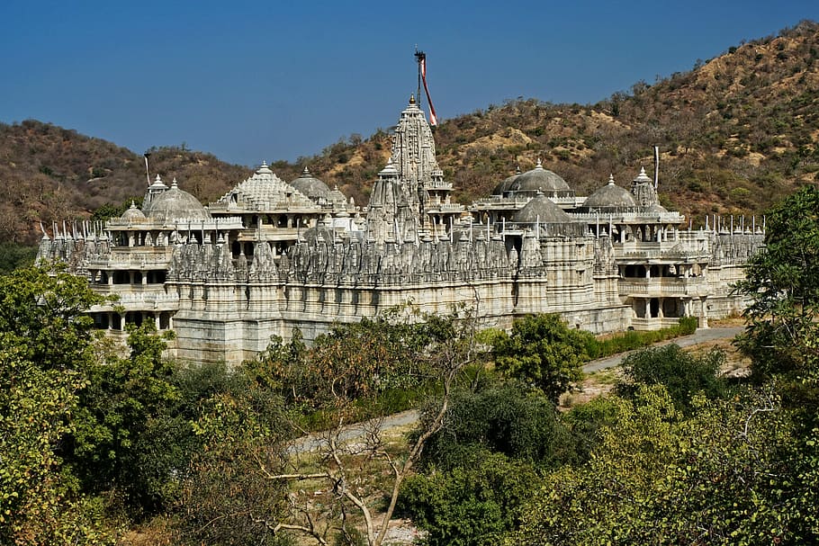 templo jain, chaumukkha mandir, ranakpur, arquitectura, viajes, antiguo, panorama, turismo, templo, planta