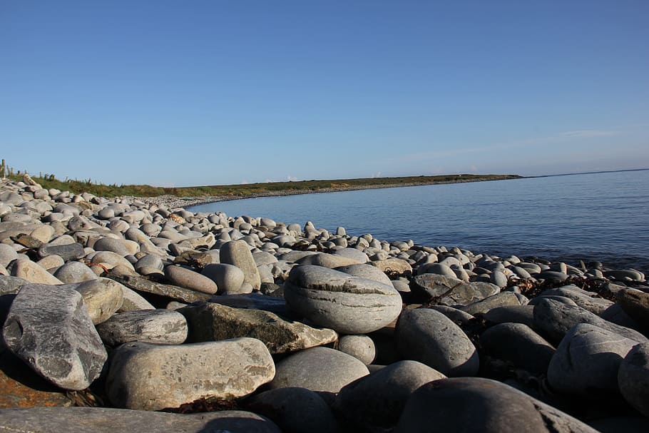 Piedra, Irlanda, Océano, Mar, Playa, paisaje marino, cielo, agua, ola, costa