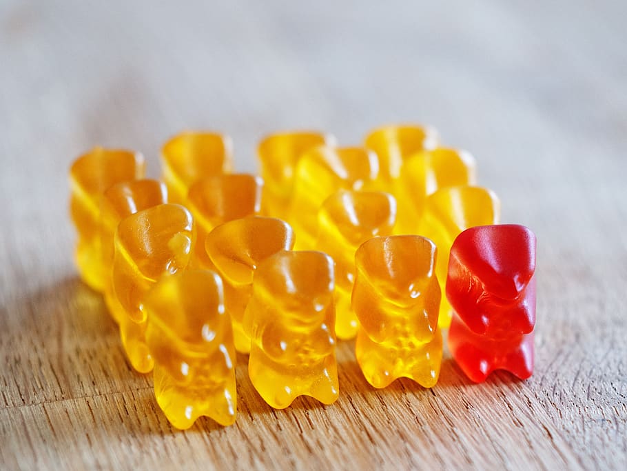 gummibärchen, haribo, sugar, delicious, sweet, bear, colorful, sweetness, nibble, gummi bears