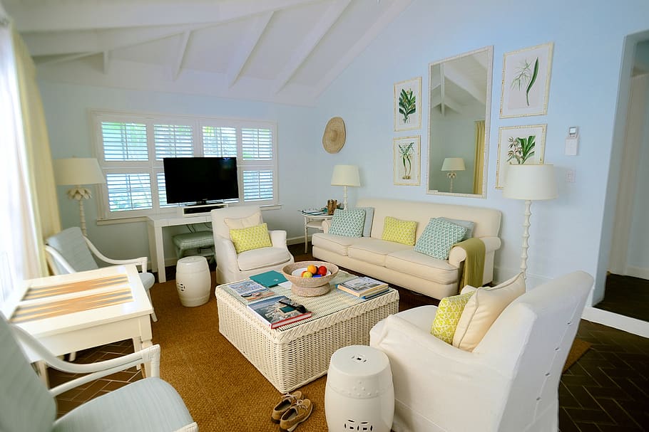 furniture, room, indoors, sofa, seat, apartment, bahamas, nassau, lyford cay, resort