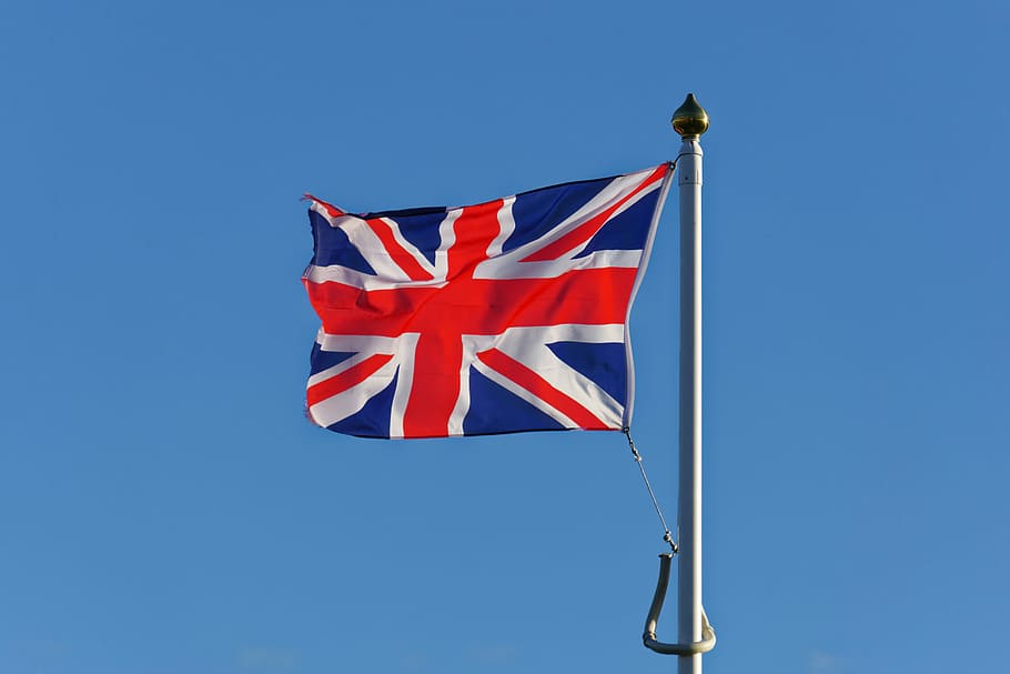 united kingdom flag, Union Jack, Jack, Flag, Red, White, Blue, flag, red, white, blue, flagpole, union