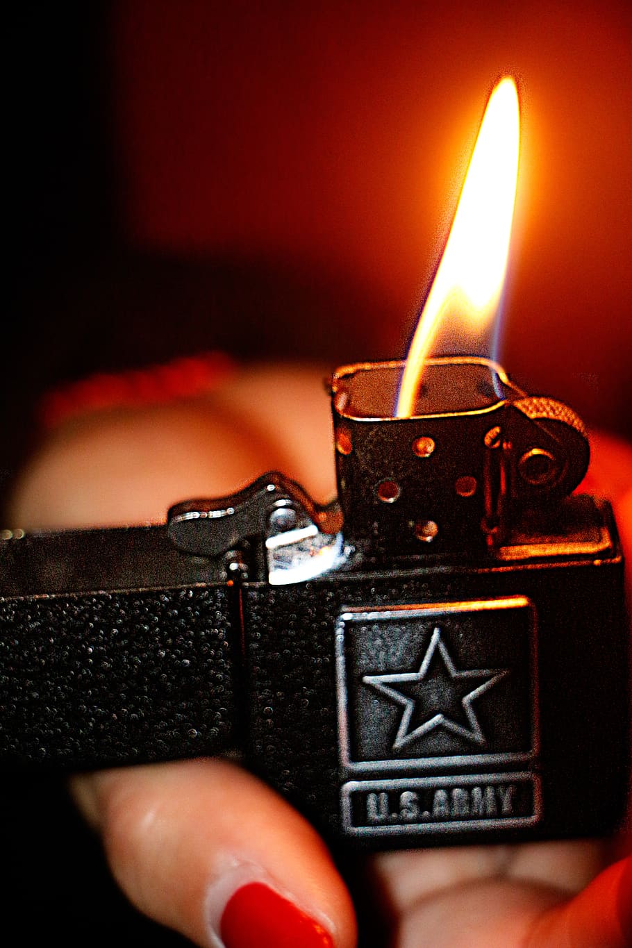 zippo, cigarette lighter, usa, fire, flames, badge, burning, flame, fire - natural phenomenon, close-up
