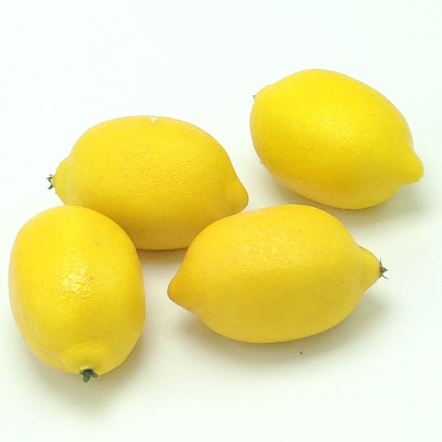 Lemon, Jeruk, Utuh, Buah, Makanan, segar, organik, alami, sehat, kuning
