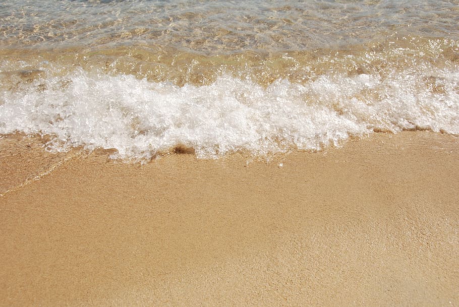 laut, air, pantai, pasir, jelas, busa, musim panas, liburan, ombak, prancis