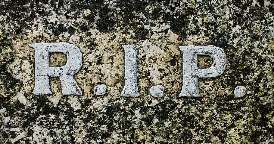 closeup, r.i.p., embossed, tombstone, rip, r, p, rest in peace, death, memorial
