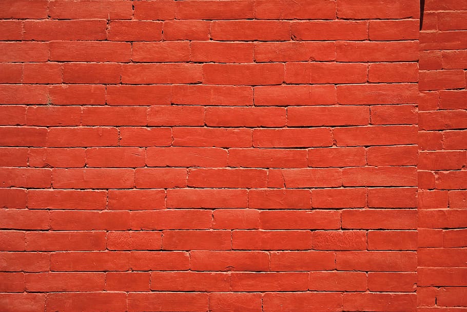 rojo, hormigón, revestimiento de pared, ladrillo, textura, pared, casa, pared de ladrillo, arquitectura, textura de ladrillo